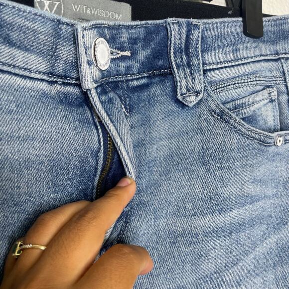 Wit & Wisdom Womens Jeans Size 4 Denim Blue Medium Wash Skinny Leg Mid Rise - Picture 7 of 12